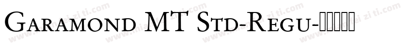 Garamond MT Std-Regu字体转换